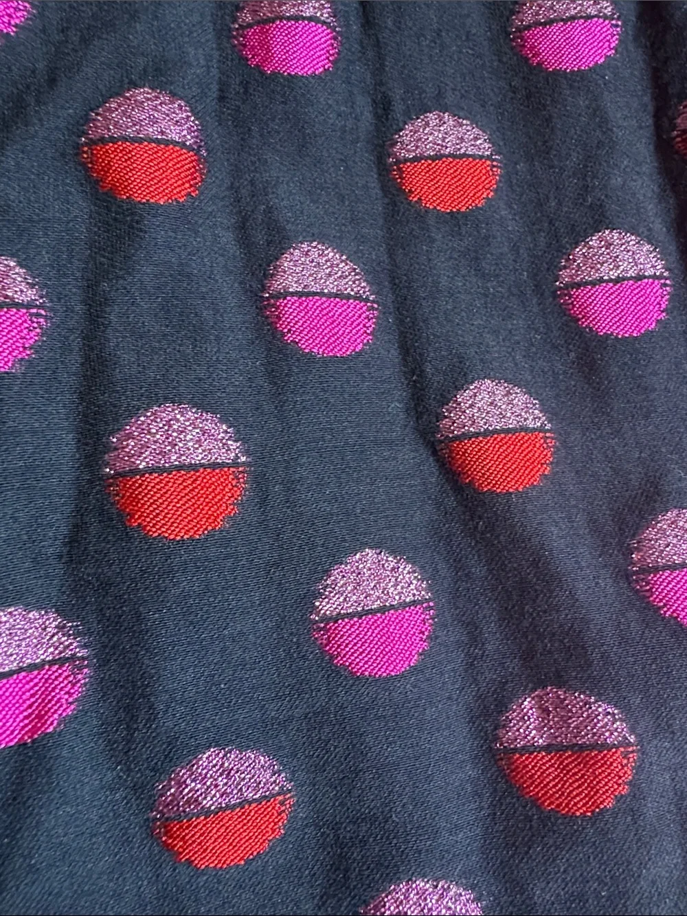 Gymboree Navy Dress with Pink & Red Metallic Dot Embroidery size 2T
